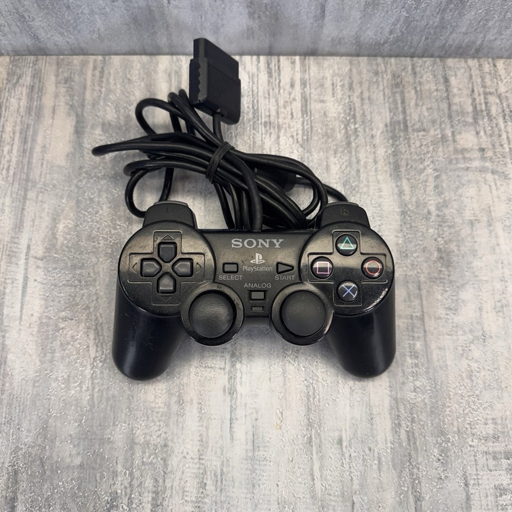 Black Dual Shock 2 Controller Official Sony PlayStation 2 PS2 SCPH-10010